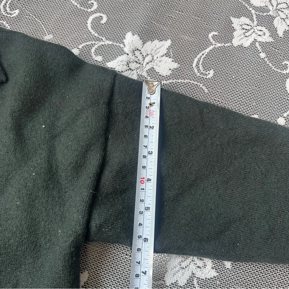 Aritzia Wilfred Clara Merino Wool Polo Sweater in Green Sz Med - Picture 7 of 7